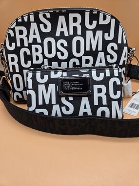 Marc Jacobs Black & White Logo Duo Crossbody Set